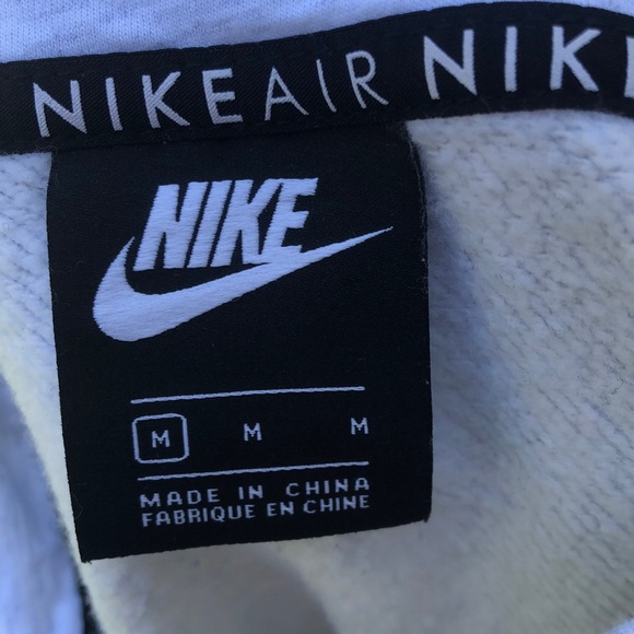 Nike Air Women’s Cropped Sweatshirt Light Gray - Picture 5 of 6